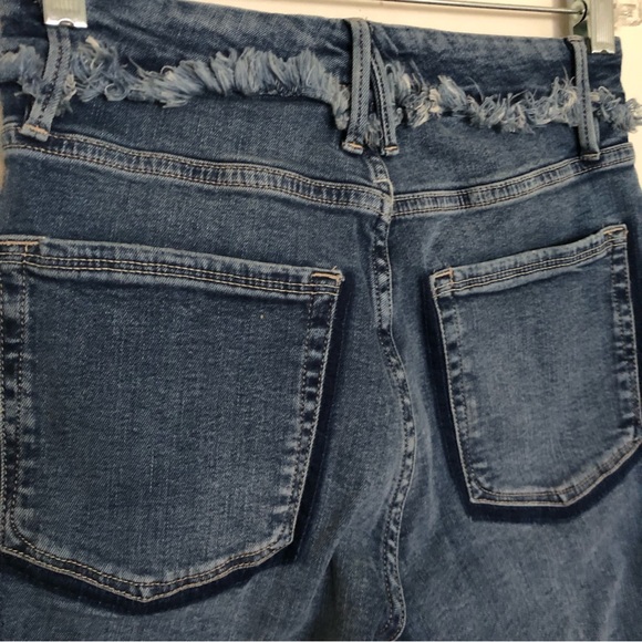 Good American Good Legs Frayed High Waist Ankle Skinny Jeans Size 4 Womens Denim - Picture 4 of 8